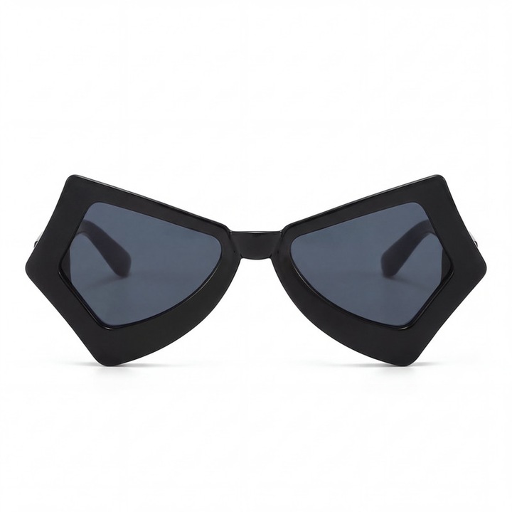 Ochelari de soare dama, cat eye, retro, negru, 3x5cm