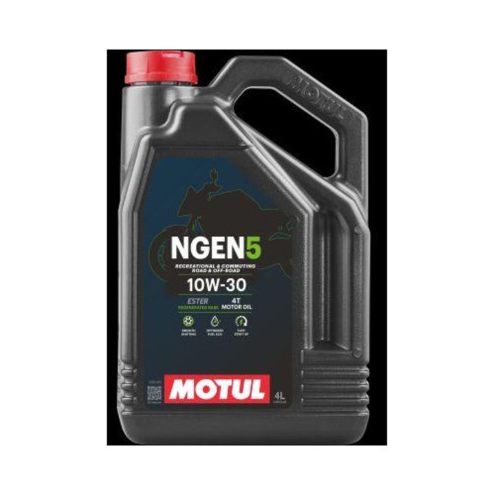 Ulei de Motor pentru Motocicleta, MOTUL NGEN 5, Vascozitate 10W-30, 4T, 4 Litri