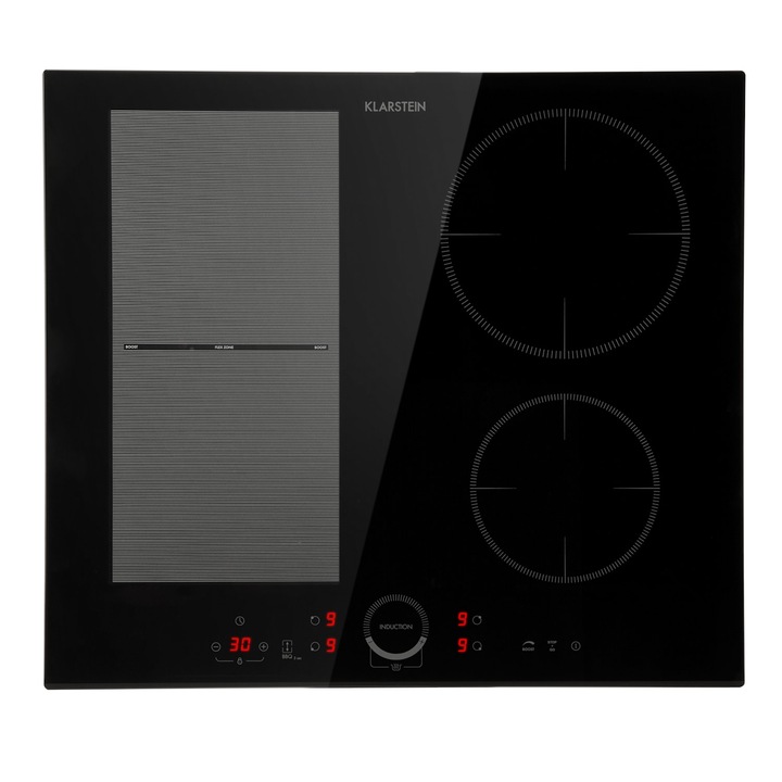 Klarstein Delicatessa 60 beépíthető indukciós főzőlap, 4 zónás, 7000 W, fekete, 59x5.8x52cm