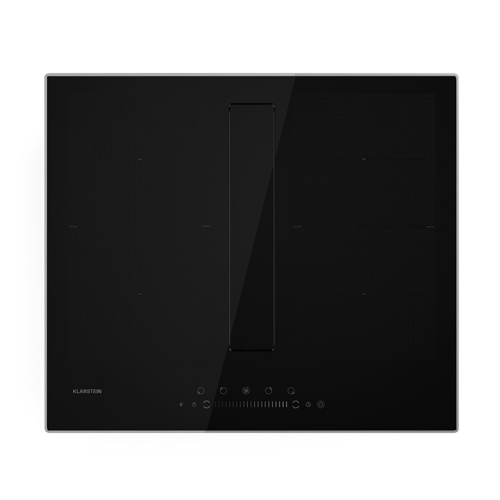 Plită cu inducție + hotă 2 în 1 Klarstein Chef-Fusion Prime, putere 7200 W, design compact, inox, 60x30x52cm