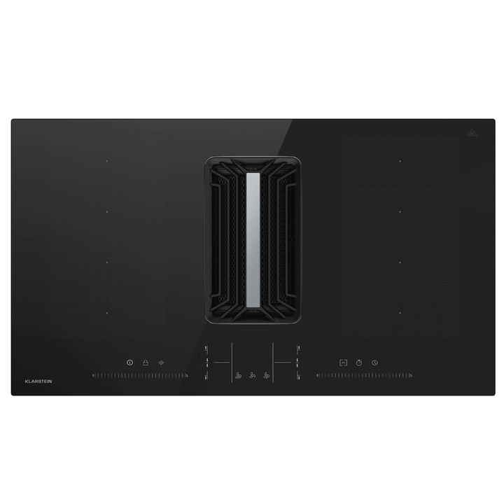 Sistem de aer jos, Klarstein AirJet FlexPro, Plită cu inducție + hotă, 4 zone, 14 kW, 90x26x51, 5cm