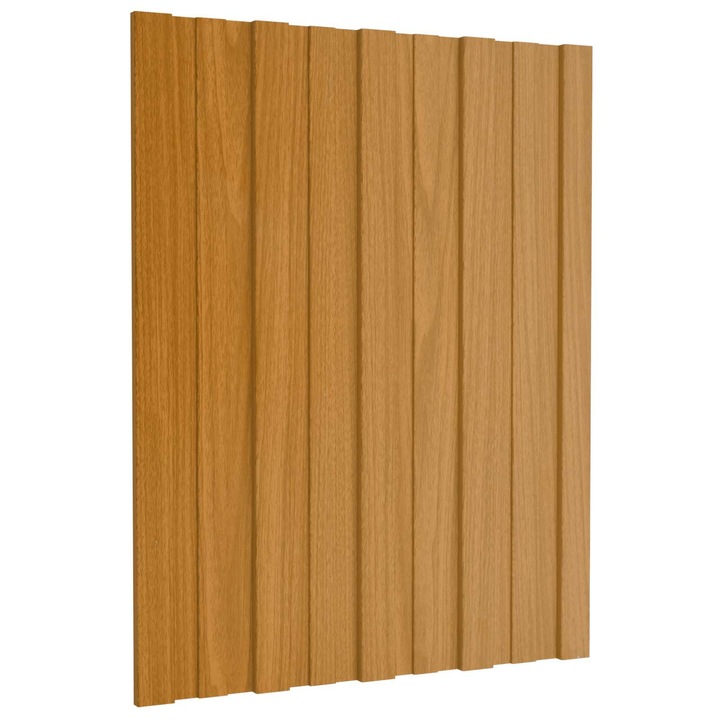 Set Panou de acoperis 36 pcs vidaXL, natural 60 x 45 cm Otel galvanizat