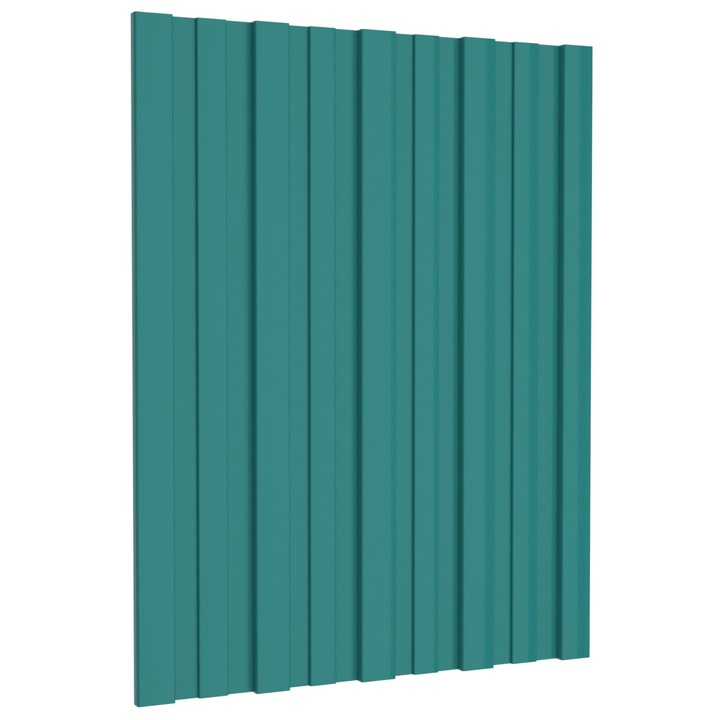 Set Panou de acoperis 36 pcs vidaXL, Verde, 60 x 45 cm, Otel galvanizat