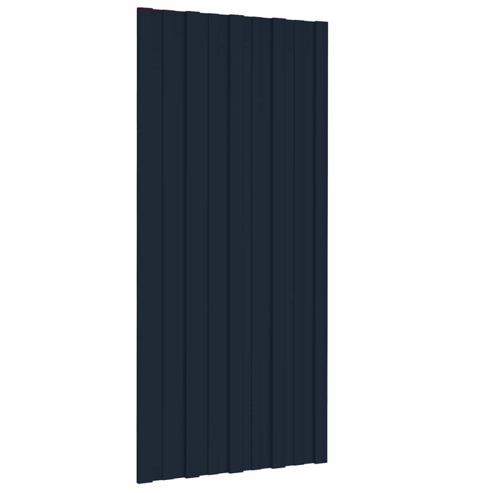 Set Panou de acoperis 36 pcs vidaXL, Antracit, 100 x 45 cm, Otel galvanizat