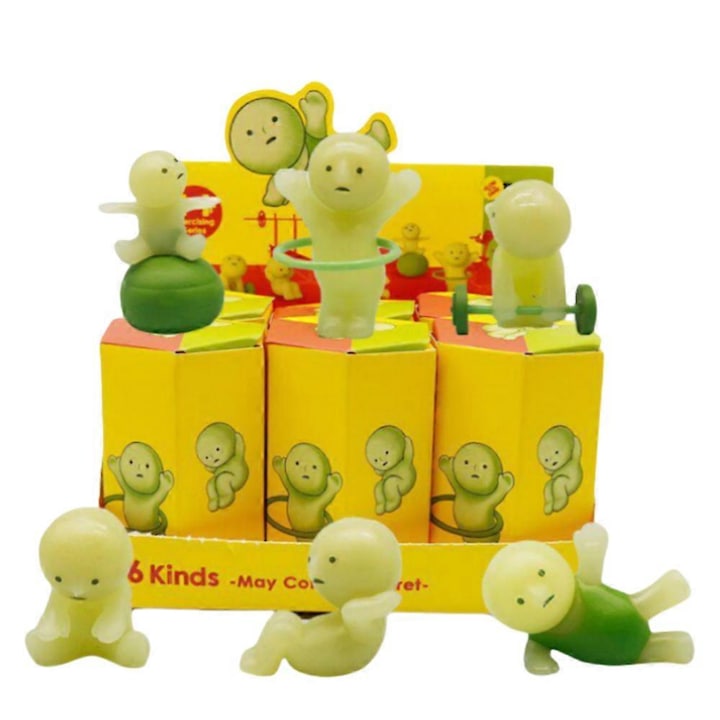 Комплект от 6 светещи в тъмното фигурки