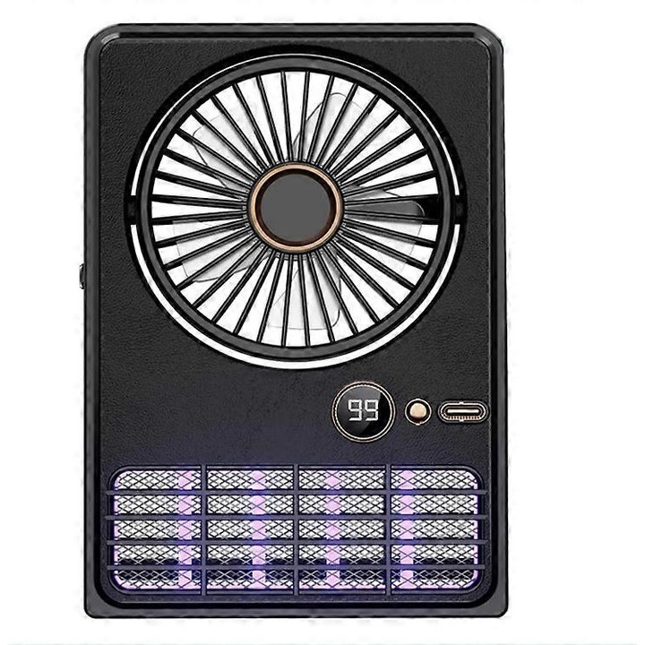 Електрически капан за насекоми 2 в 1, с вентилатор и стойка, 3000mAh, преносим