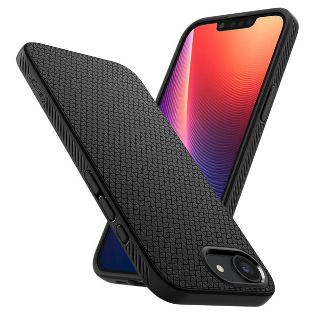 Husa Spate Spigen Liquid Air Compatibila Cu iPhone 17e, Materiale Premium, Silicon - Matte Black, Kit Upzz® Inclus