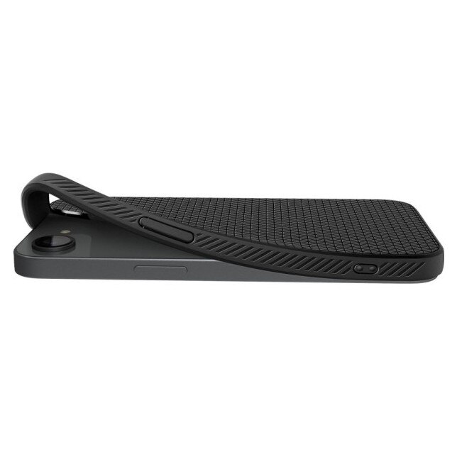 Husa Spate Spigen Liquid Air Compatibila Cu iPhone 17e, Materiale Premium, Silicon - Matte Black, Kit Upzz® Inclus