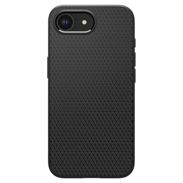 Husa Spate Spigen Liquid Air Compatibila Cu iPhone 17e, Materiale Premium, Silicon - Matte Black, Kit Upzz® Inclus