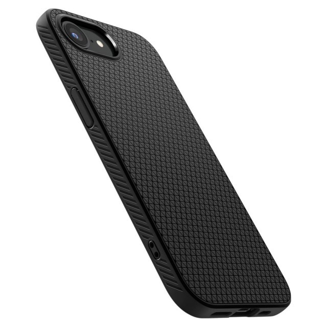 Husa Spate Spigen Liquid Air Compatibila Cu iPhone 17e, Materiale Premium, Silicon - Matte Black, Kit Upzz® Inclus