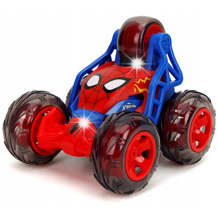 Masinarca cu telecomanda Marvel Spider-Man, 2 canale, lumini, 5+ ani