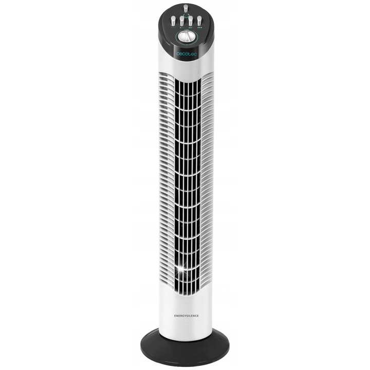 CECOTEC EnergySilence 790 Skyline oszlopventilátor, fekete-fehér, 3 sebességfokozat, 79x17x16cm