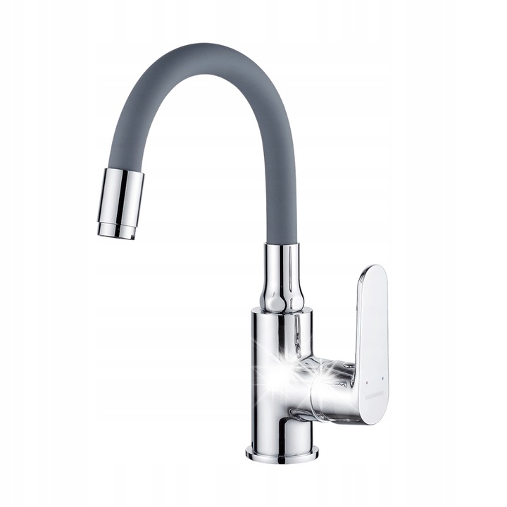 KUCHINOX Dima mosdó csaptelep, szürke, pultra szerelhető, magasság 200-280mm, tömlő hossza 40cm