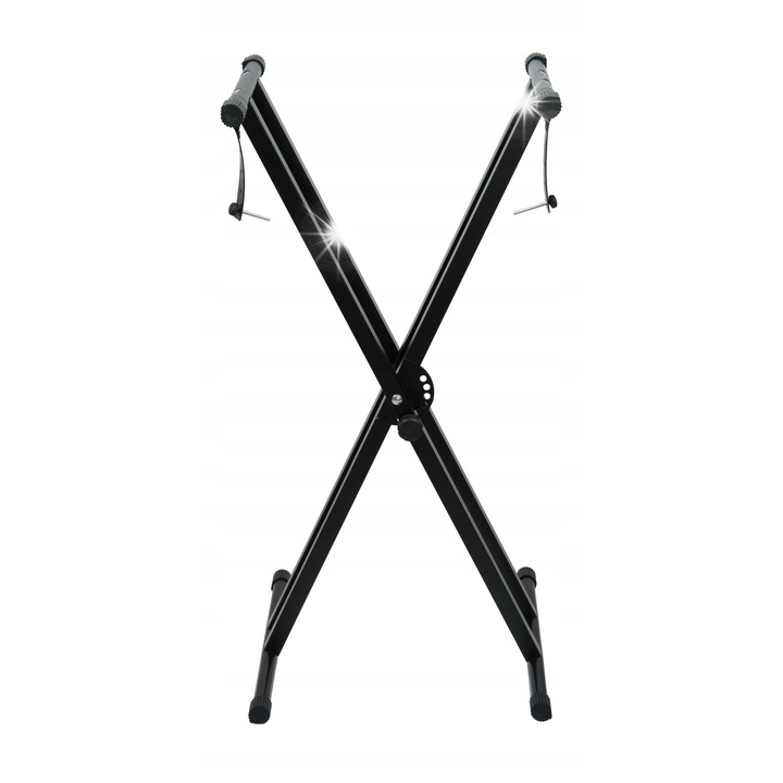 Billentyűzet állvány, MusicMate MM-A75 Presto, 7 állítási pont, fekete, 42.5x89x97cm