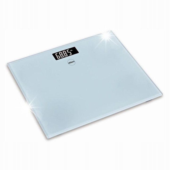 Eldom GWO260 személymérleg, üvegfelület, LCD kijelző, 150kg, 2.8x28x24cm