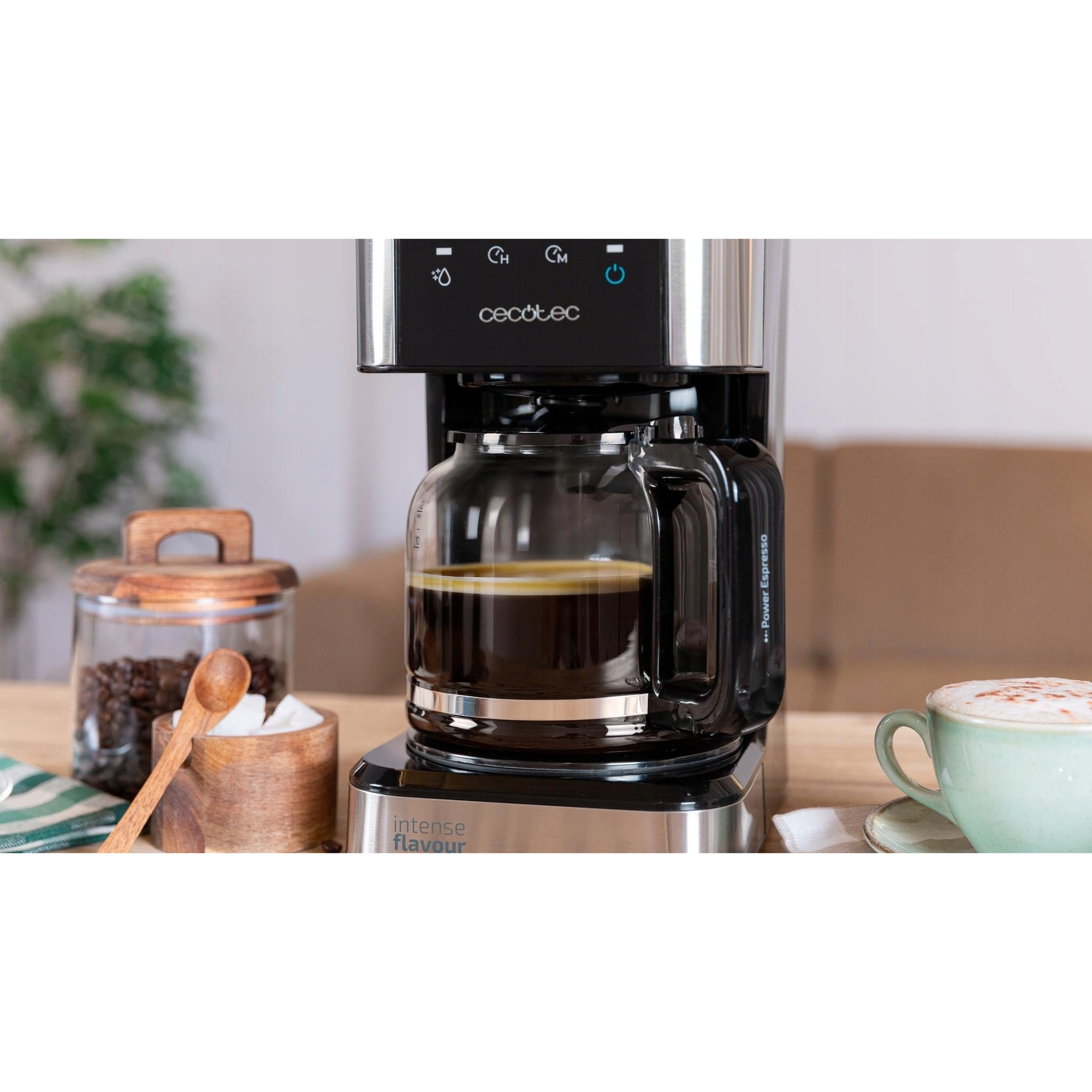 Cafetiere Cecotec Coffee 66 Drop & Touch, 950W, 1.5l, negru, pentru 12 cani