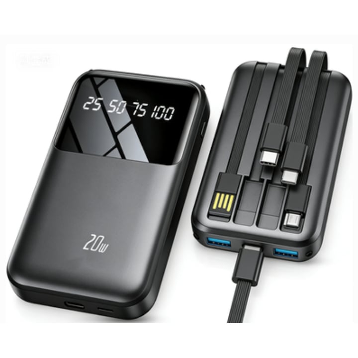 Power bank Infinitara 20000mAh 22.5W 4 porturi negru