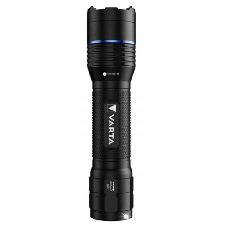 Фенер Varta Night Cutter Pro F20R, LED, 1000lm, 22 часа автономност, черен, 39x165.6x39mm, включен комплект