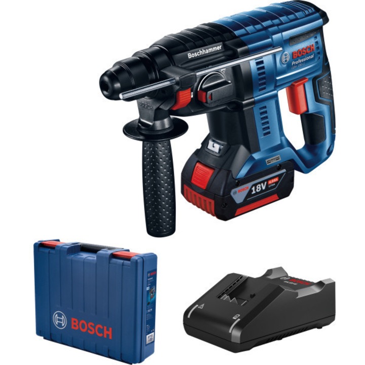 BOSCH Akkus fúrókalapács GBH 180- LI SDS-Plus kofferben (1 x 4, 0 Ah akku + gyorstöltő)