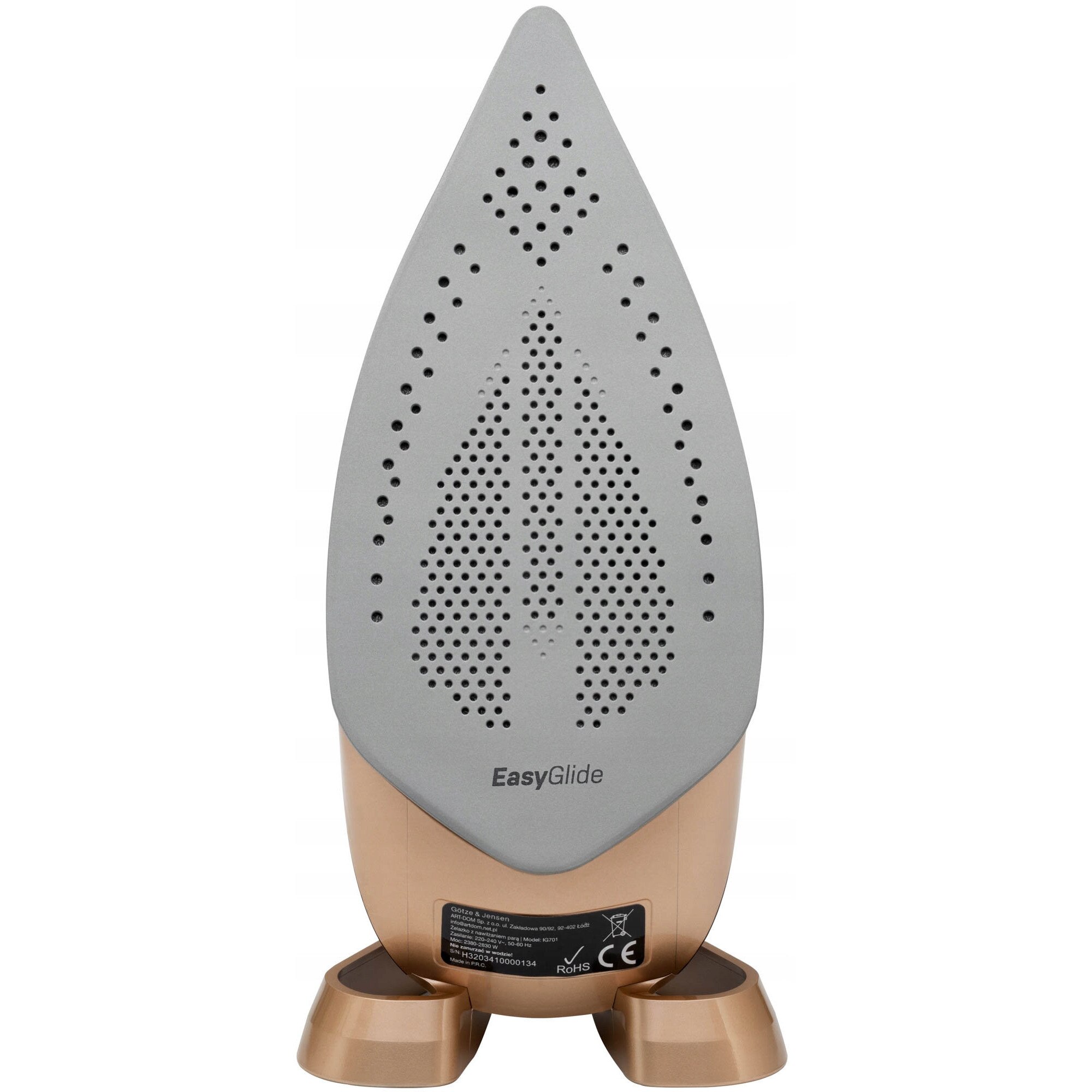 Fier de calcat cu abur GOTZE & JENSEN IG701, 2800W, ceramica, 240ml, negru-auriu