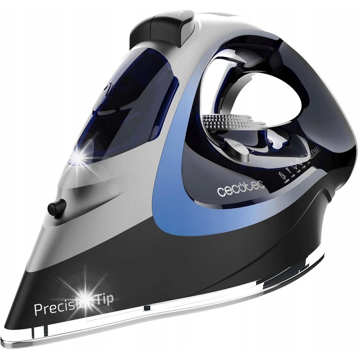 Fier de calcat orizontal Cecotec IronHero 3200 Force Anodized.3200 W, tehnologie Power Steam, abur suplimentar de 270 g/min, talpa Turbo Slide, sistem anti-picurare, Cyclo Clean, filtru anticalcar
