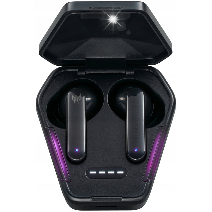 Casti PC Acer Predator Galea 330, wireless, negru, cu microfon integrat, include etui de incarcare