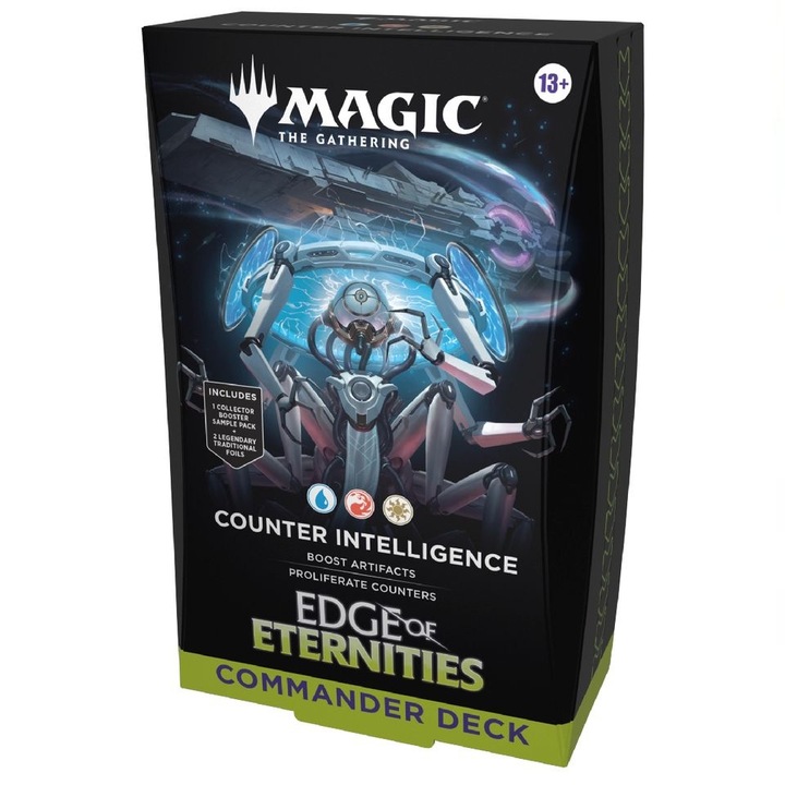 Set joc de societate Magic: The Gathering, Edge of Eternities Commander Deck, Counter Intelligence, 100 carti