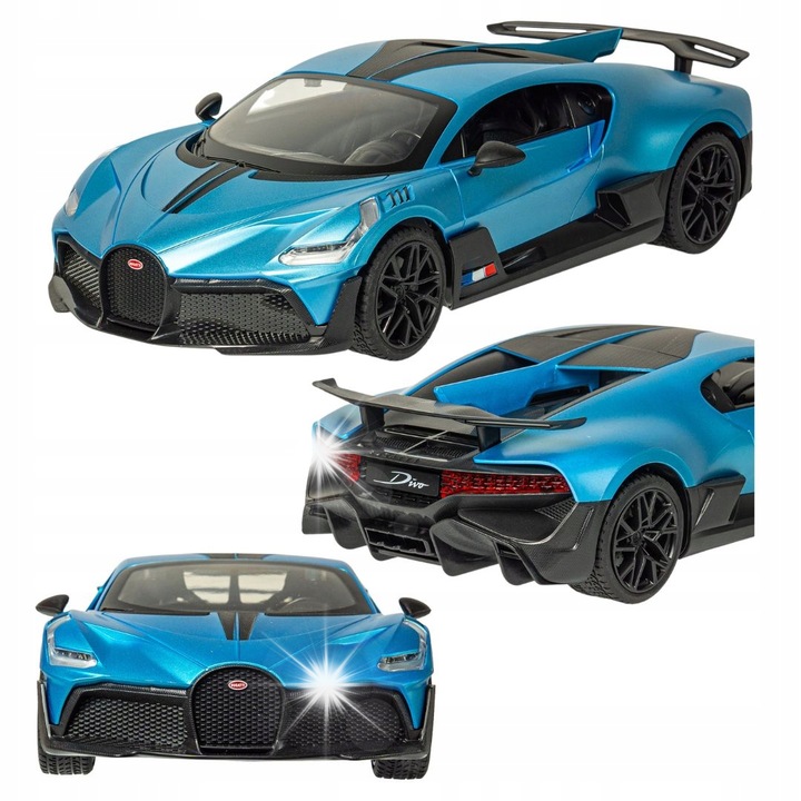 Távirányítós autó Bugatti Divo, 1:16, LED, 29x14.5x7.5cm, teljes készlet