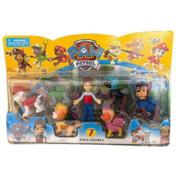 Set Paw Patrol 7 figurine, multicolor, 7-8 cm, 3+