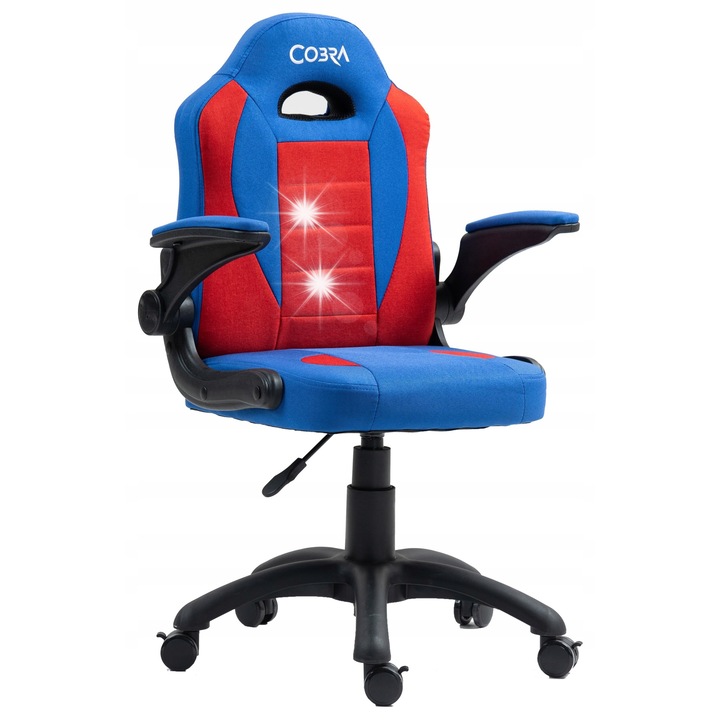 Cobra Junior Gamer szék, piros-kék, 100-150cm, 12kg