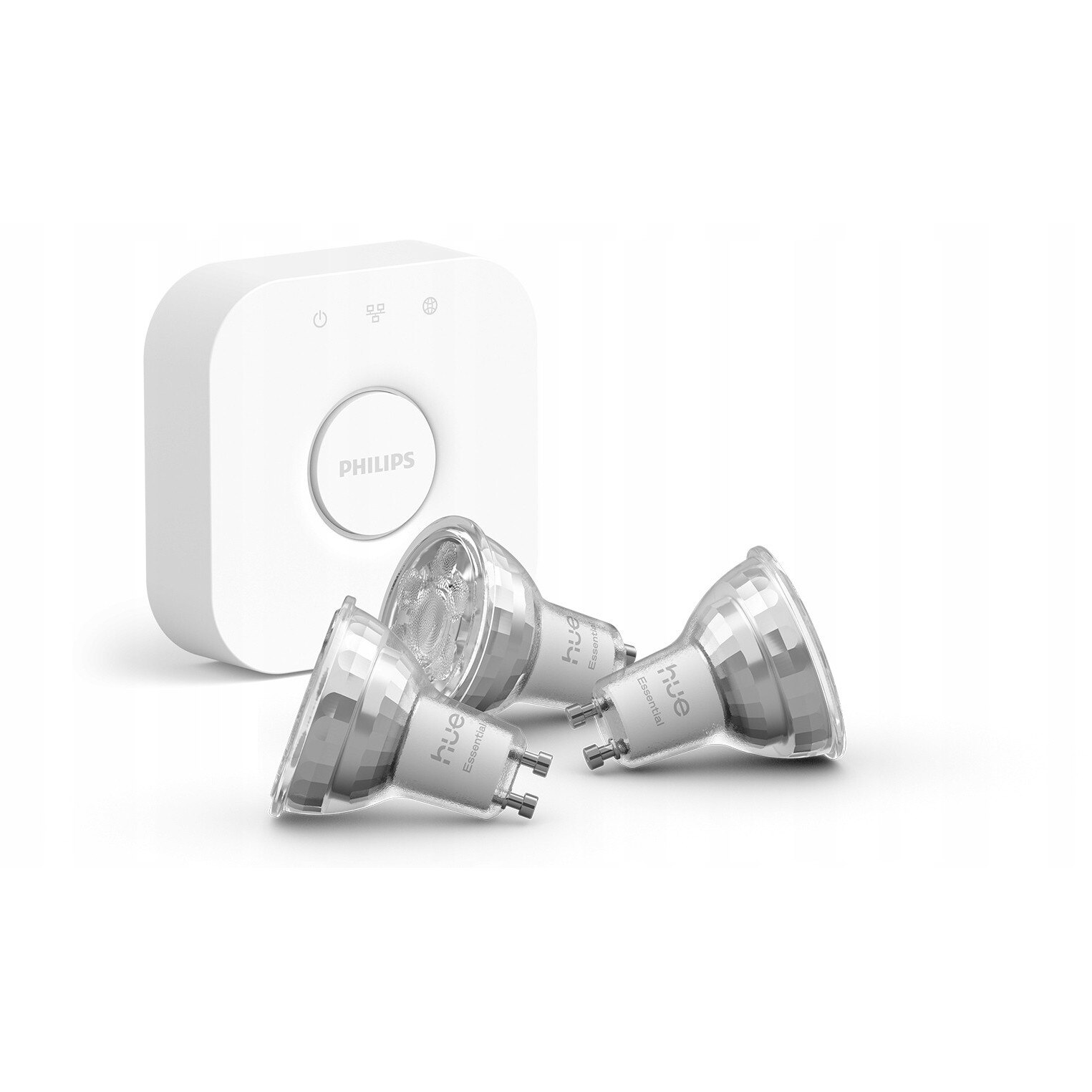 Set 3 Becuri LED GU10 Philips HUE 4,7W RGB, CCT 2200-6500K - eMAG.ro