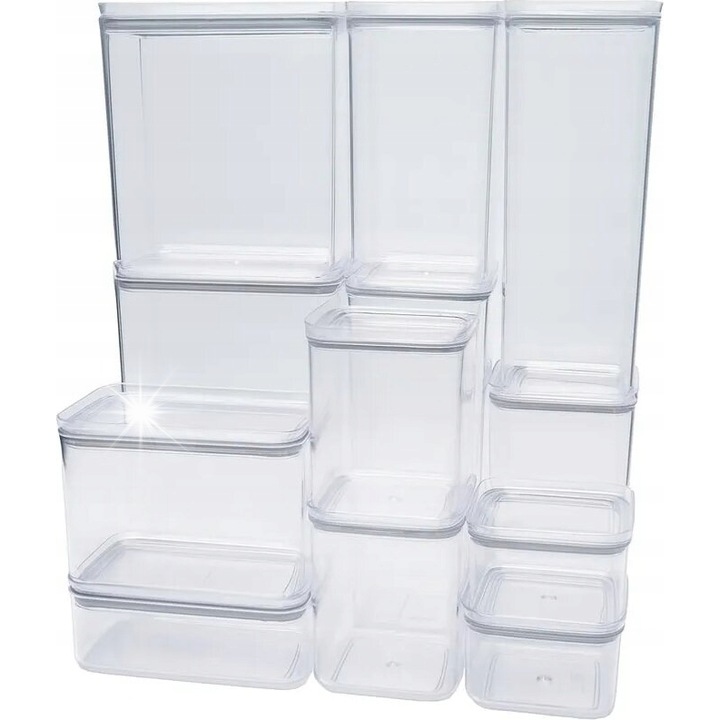 Easyform Crystal Mix élelmiszerdoboz készlet, 12 darab, többszínű