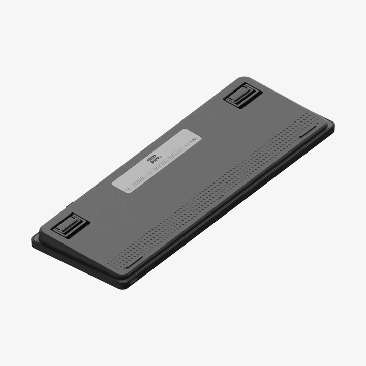 Безжична механична клавиатура NuPhy Node 100 Low-Profile, PBT капачки за клавиши, RGB LED, Bluetooth/2.4GHz/USB-C, Blush nano Switch, сива