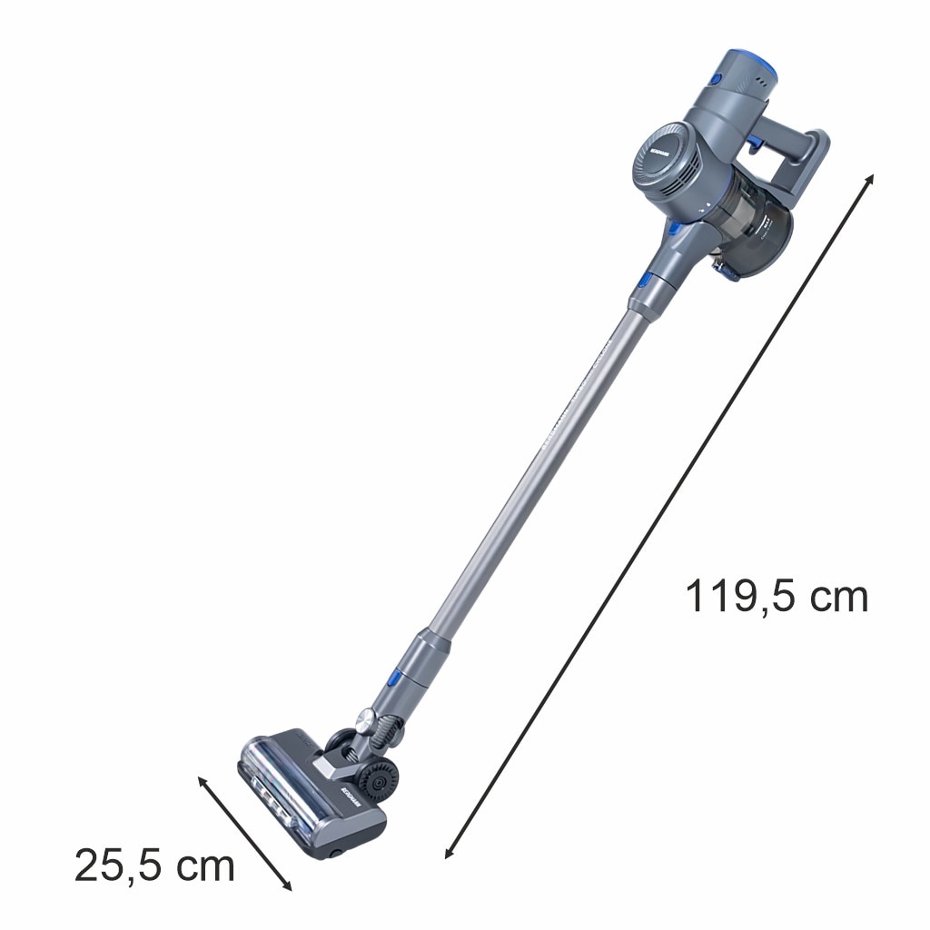 Aspirator vertical BERGMANN HAX 120, 3 nivele de putere, filtru HEPA, 450 W, 700 ml, 45 min autonomie, incarcare prin statie de perete