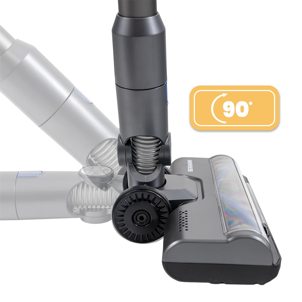 Aspirator vertical BERGMANN HAX 120, 3 nivele de putere, filtru HEPA, 450 W, 700 ml, 45 min autonomie, incarcare prin statie de perete