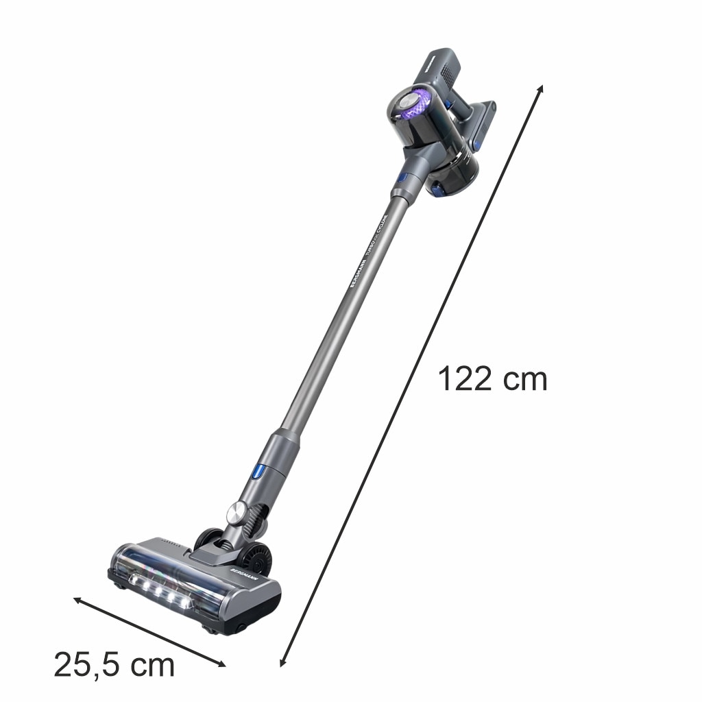 Aspirator vertical BERGMANN HAX 125, 450 W, 31 kPa, filtr HEPA, 3 niveluri de putere, 650 ml, 45 min autonomie