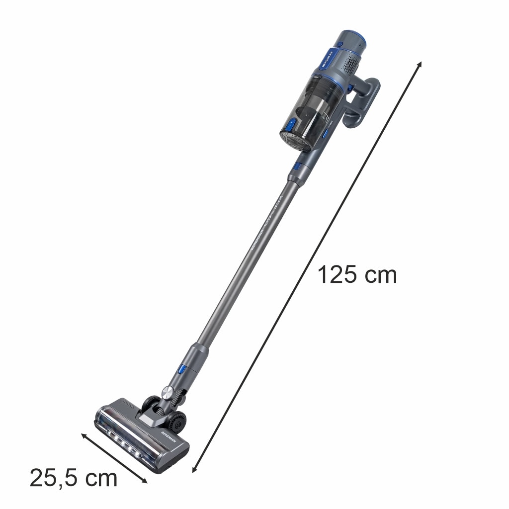 Aspirator vertical BERGMANN HAX 121, 450 W, filtr HEPA, 3 nivele putere, 28 kPa, 650 ml, 2500 mAh, 45 min autonomie