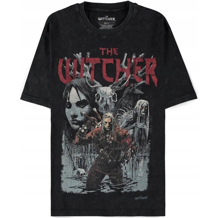 Тениска Difuzed The Witcher - Първо издание, XL, черна