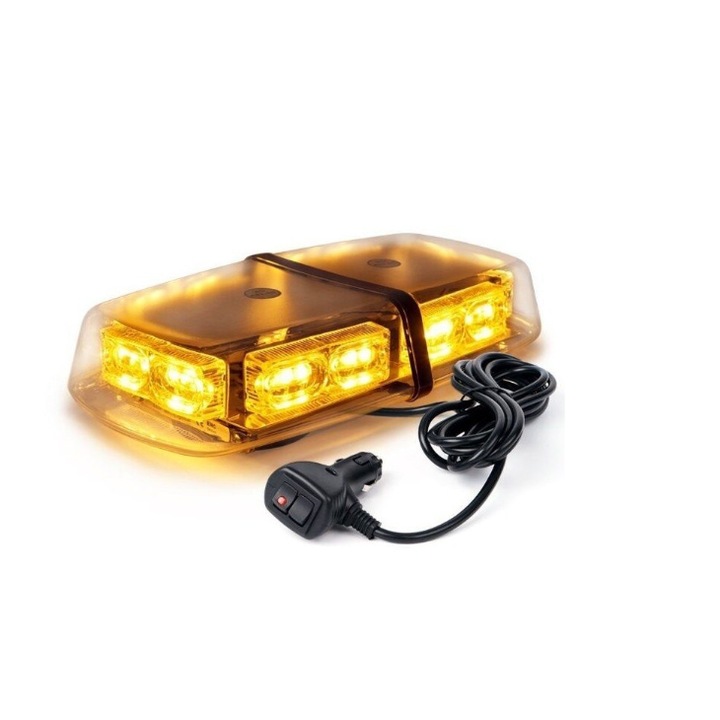Girofar auto LED, ATT, 36W, 15 functii stroboscopice, 310x160x60mm, 12V
