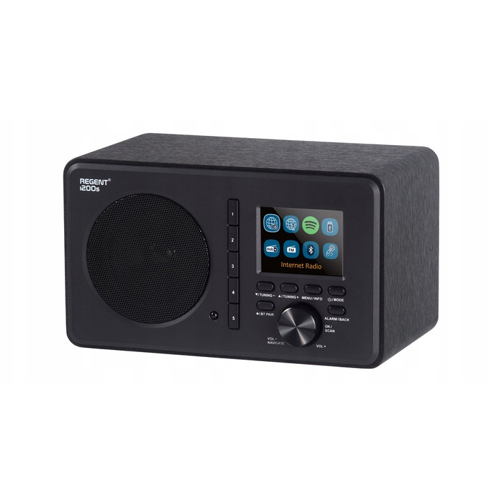 Радио Ferguson Regent i200s, интернет, DAB/DAB+, Bluetooth, черно