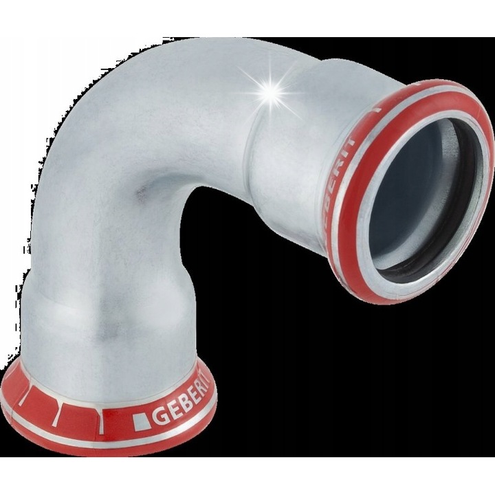 Oszlop 90 O108mm Geberit Mapress C-Stahl, horganyzott szénacél, 222-230mm, DN100