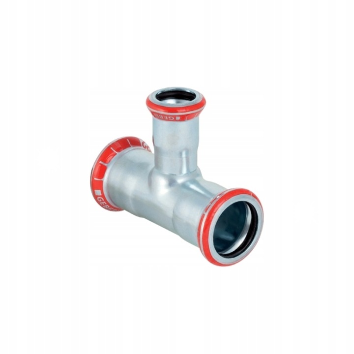 Geberit 80/25/80 redukciós T-idom, 88,9x28x88,9mm, horganyzott, hűtő- és fűtővízhez