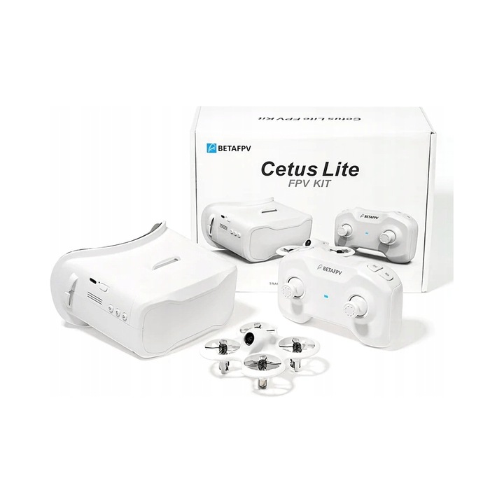 FPV drón Cetus Lite, BetaFPV, komplett szett VR02 szemüveggel, 2 akkumulátor, 36g, 90x85x45mm