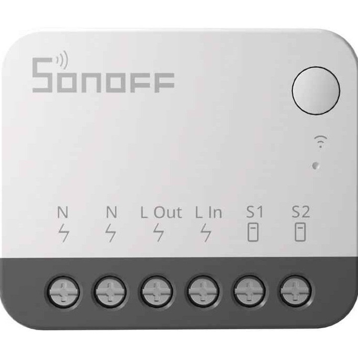 Releu inteligent Sonoff ZBMINIR2, Zigbee, 10 A, 100-240 V