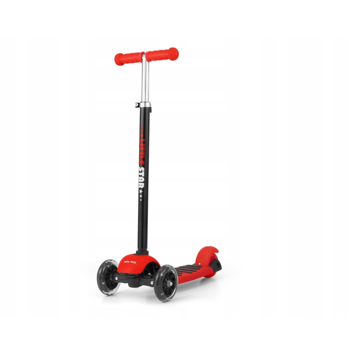 Milly Mally Little Star 3 az 1-ben roller, piros, 2+ éves gyermekeknek, méretek 79-100x57x27cm, maximális terhelhetőség 50kg