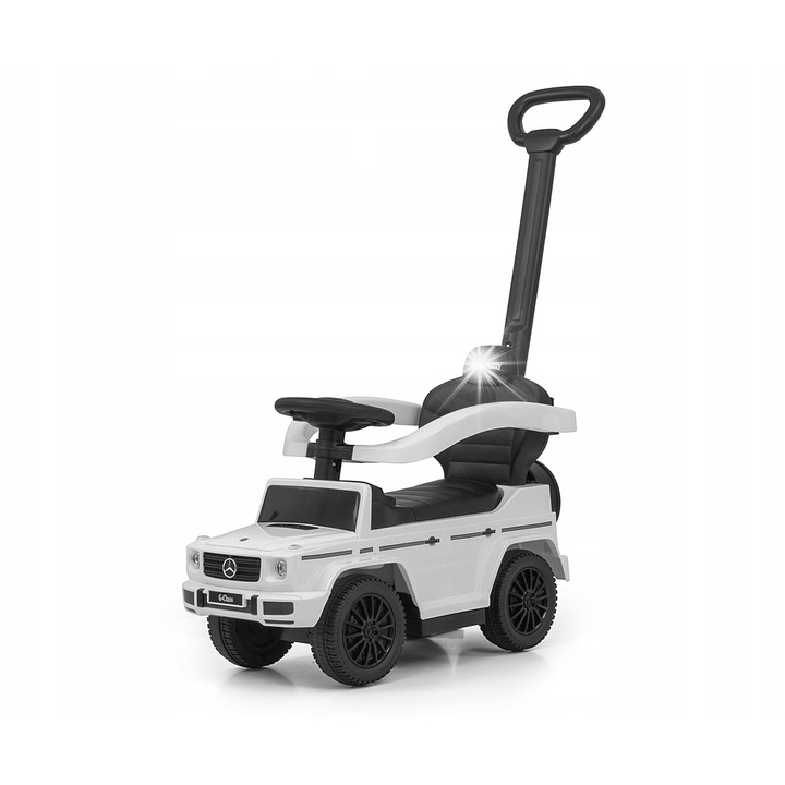 Jezdzik Milly Mally Mercedes G350d, alb, pentru copii 1-3 ani, cu efecte sonore, 4 roti