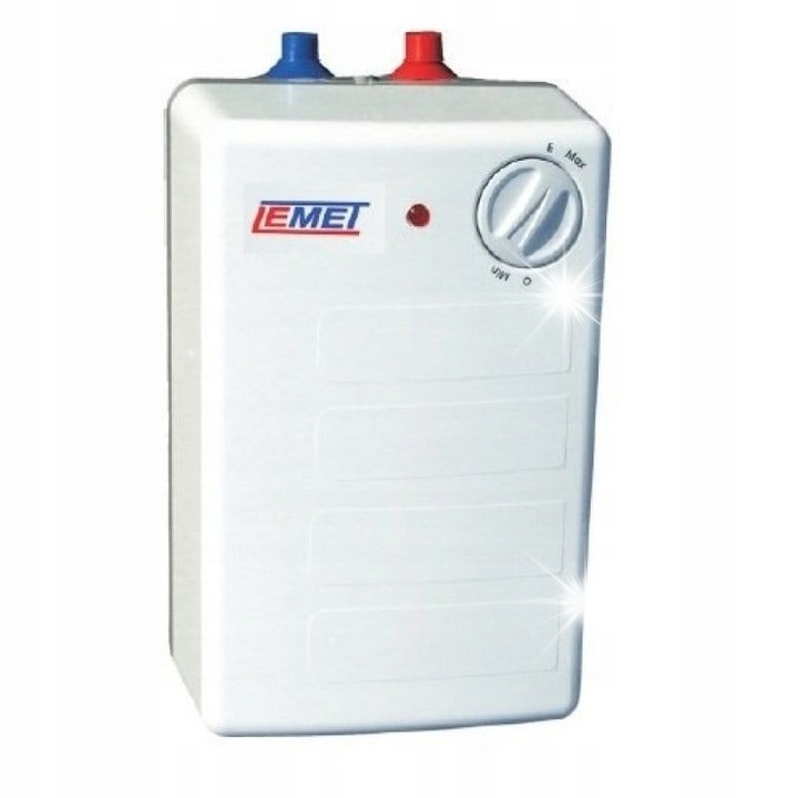 Lemet 5L elektromos bojler, 1500W, függőleges, 41x25x22cm, mechanikus termosztáttal