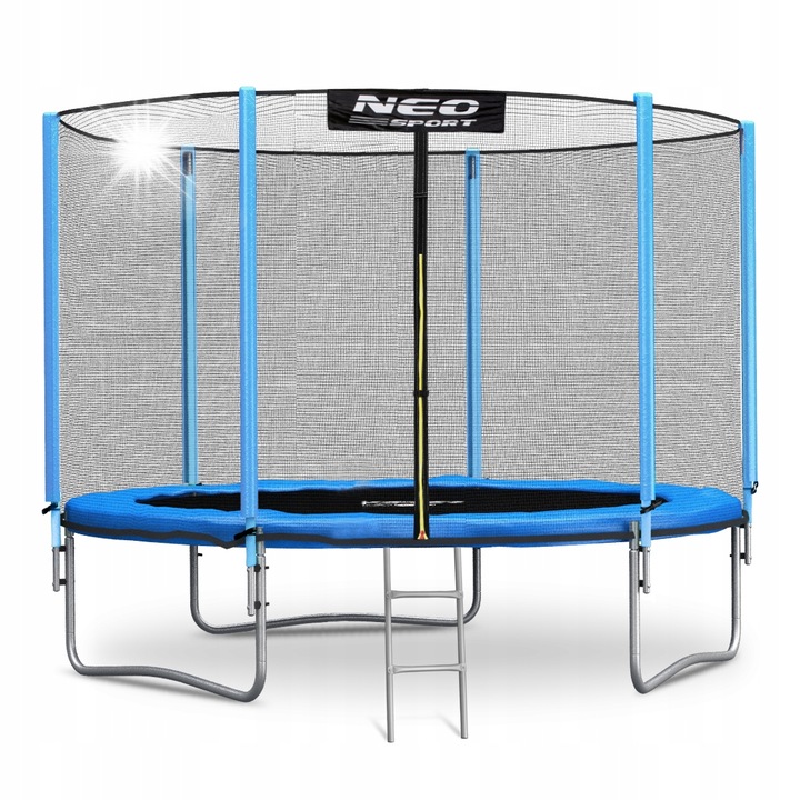 Трамплин 10 фута, Neo-Sport, с външна мрежа, 312 см, 3 двойни крака, максимално тегло 150 кг