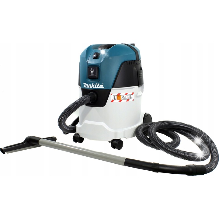 Aspirator industrial Makita VC2512L, 1000 W, 25 l, 3.5 m furtun, set complet