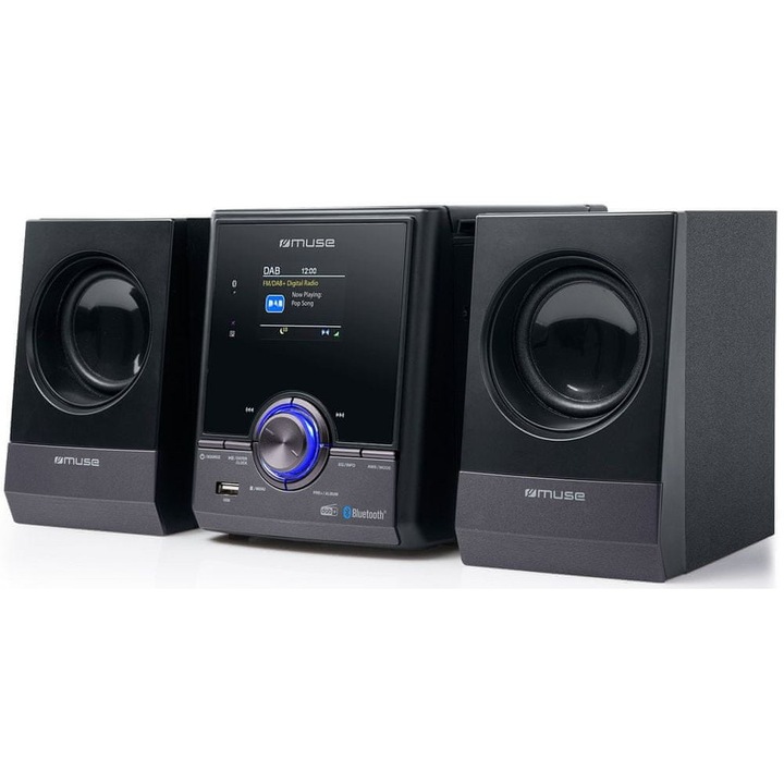 Микросистема Muse M-50DB, Bluetooth 5.0, CD, USB, 16x15,5x20см, черна